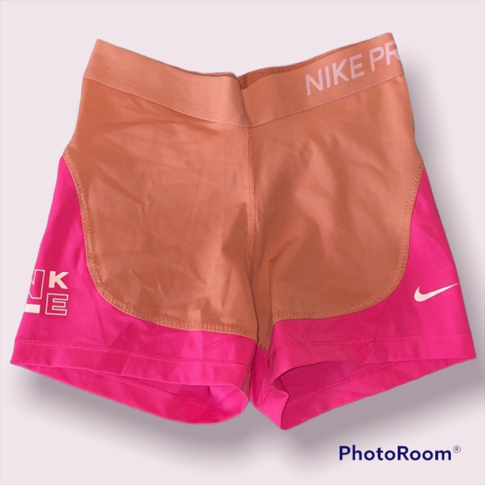 Nike dry fit track shorts. Pink/orange.
